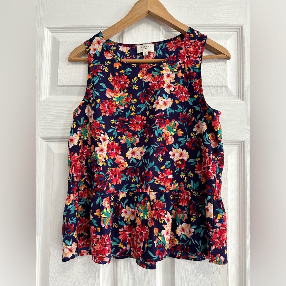 Floral peplum top